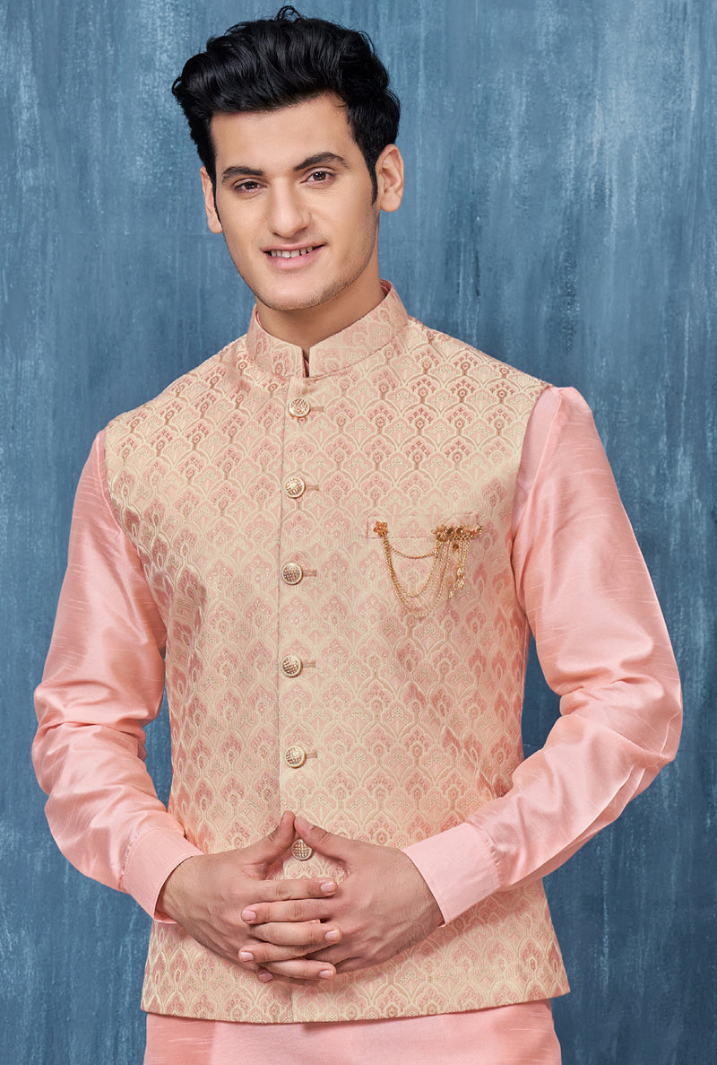 Indian Mens Designer Wedding Bollywood Wear Kurta Payjama Jacket Set India