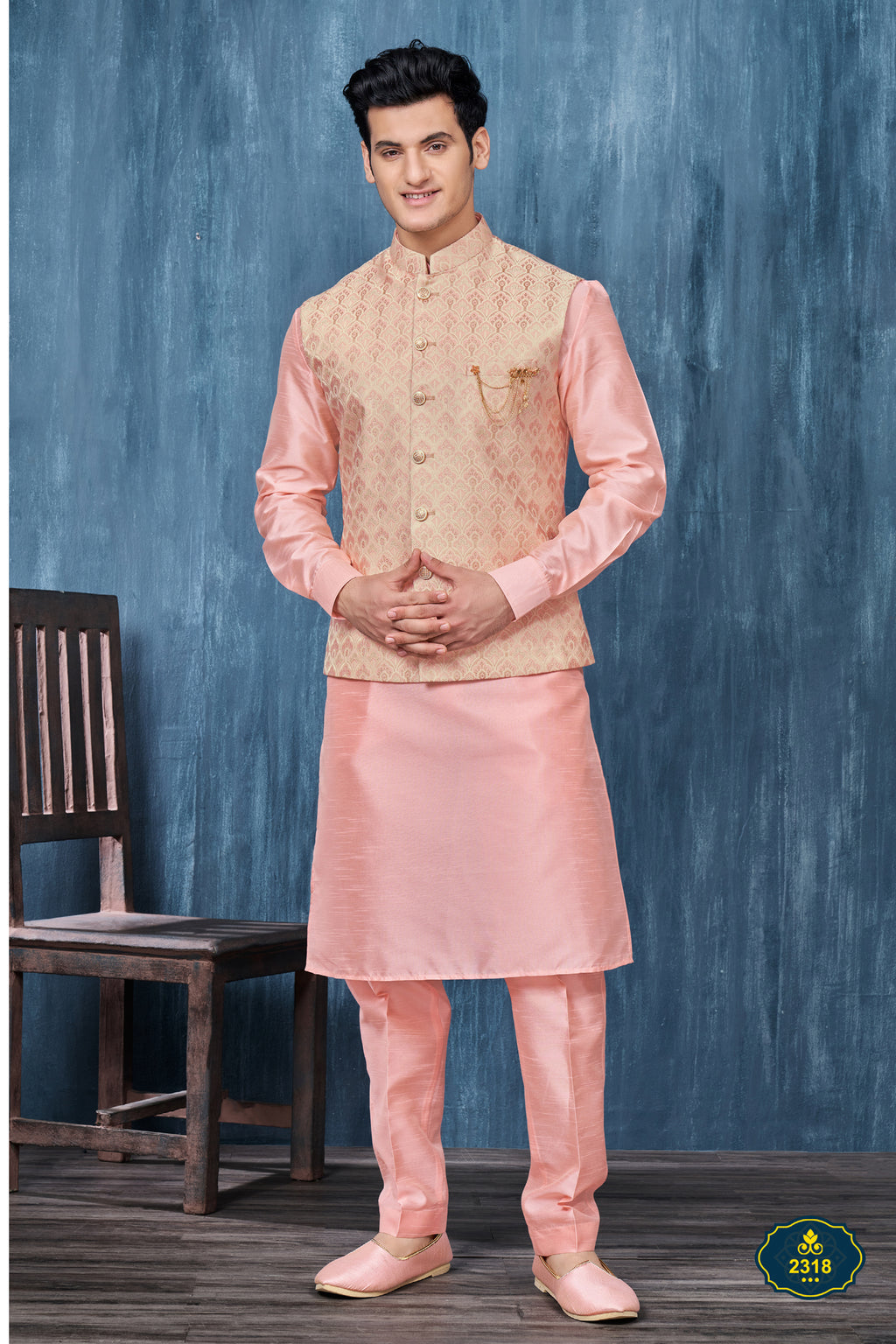 Indian Mens Designer Wedding Bollywood Wear Kurta Payjama Jacket Set India