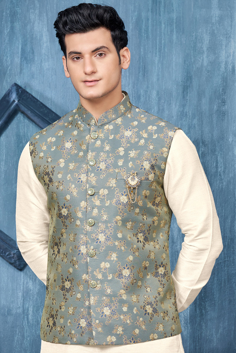 Indian Mens Designer Wedding Bollywood Party Wear Kurta Payjama Jacket India