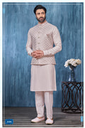 Indian Mens Designer Wedding Bollywood Wear Kurta Payjama Jacket Set