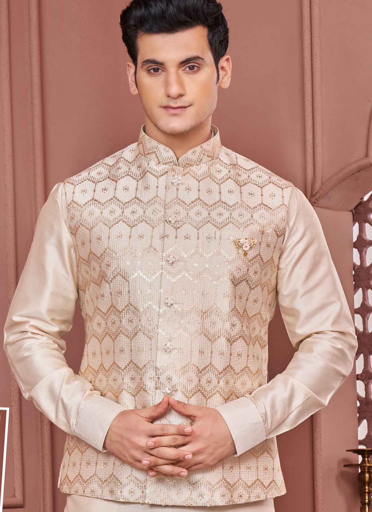 Indian Mens Wedding Wear Traditional Clothing Kurta Payjama Jacket