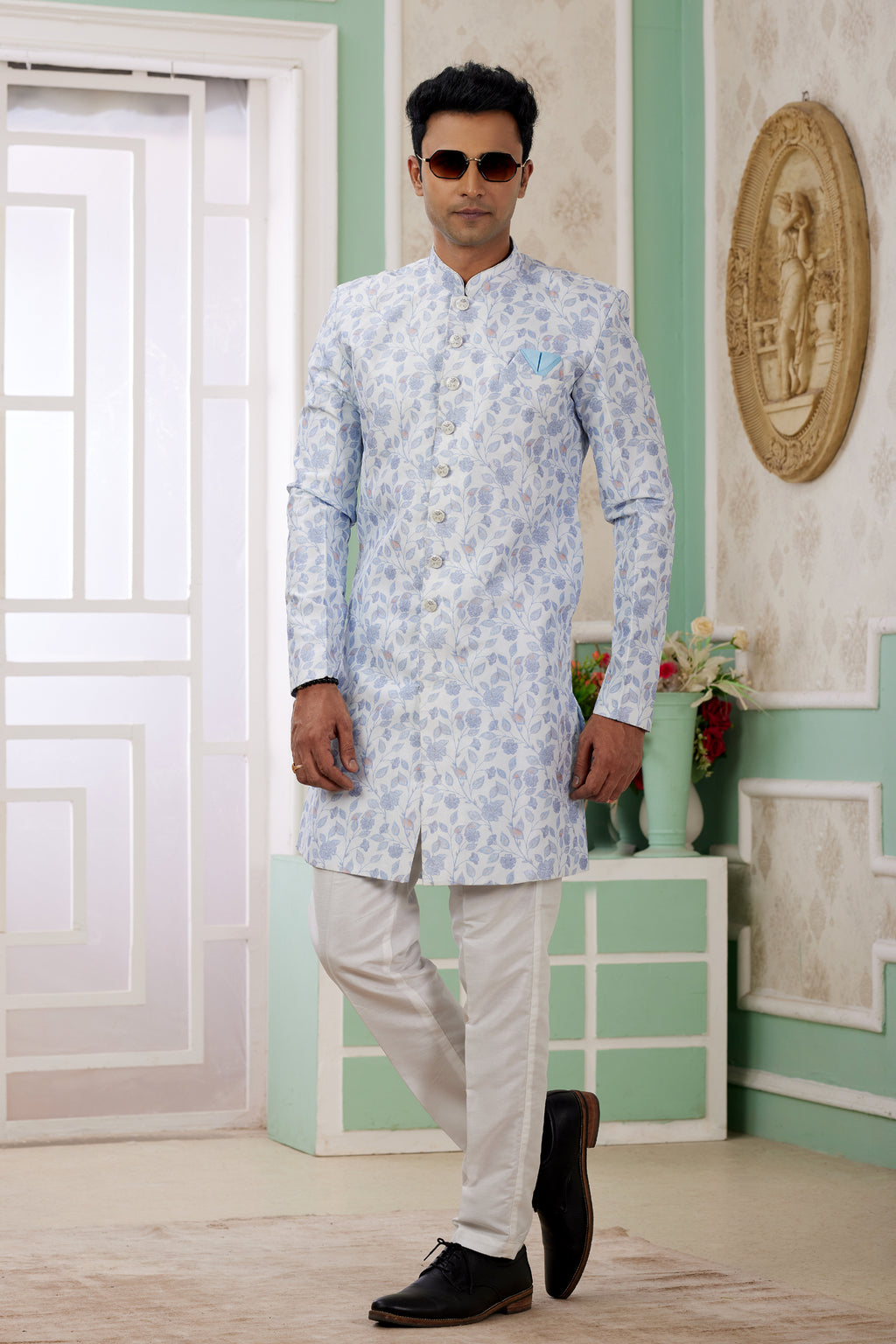 Indian Mens Designer Wedding Bollywood Wear Semi Indo Western India