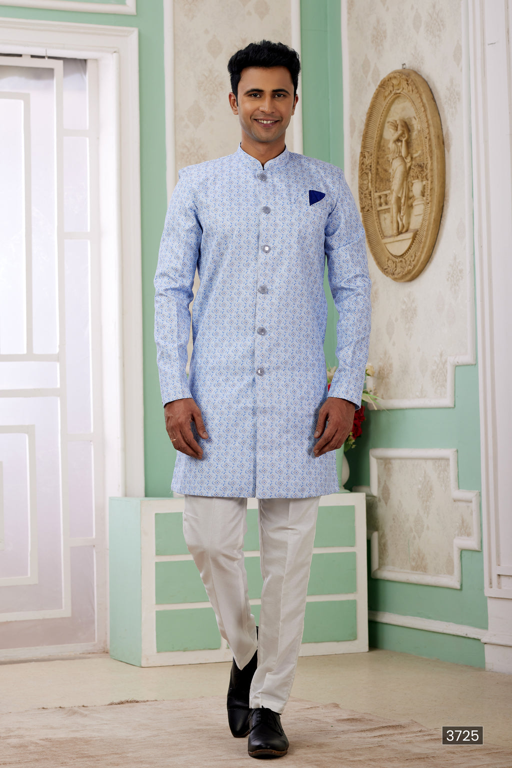 Indian Mens Designer Wedding Bollywood Party Wear Traditional Semi Indo Western
