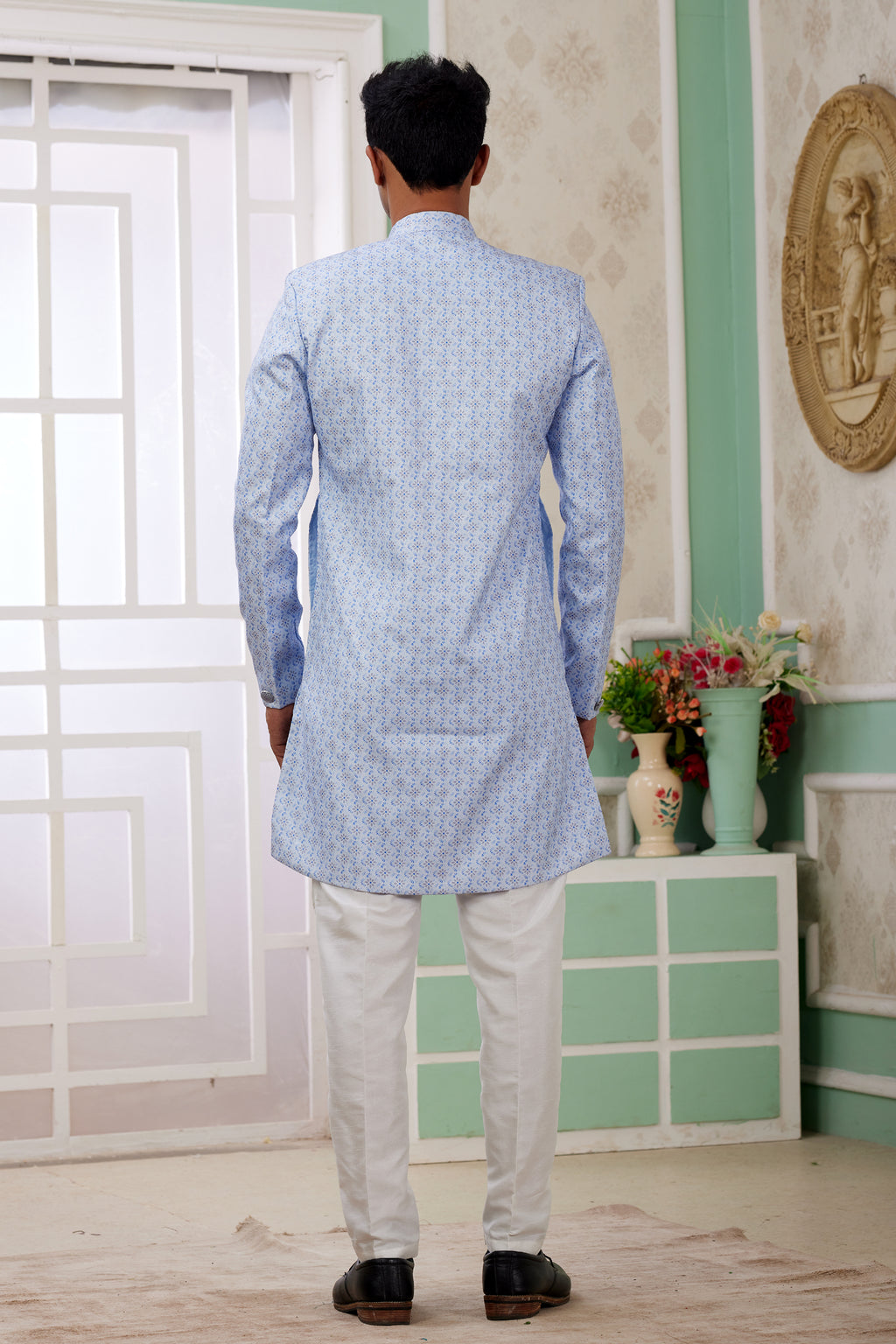 Indian Mens Designer Wedding Bollywood Party Wear Traditional Semi Indo Western