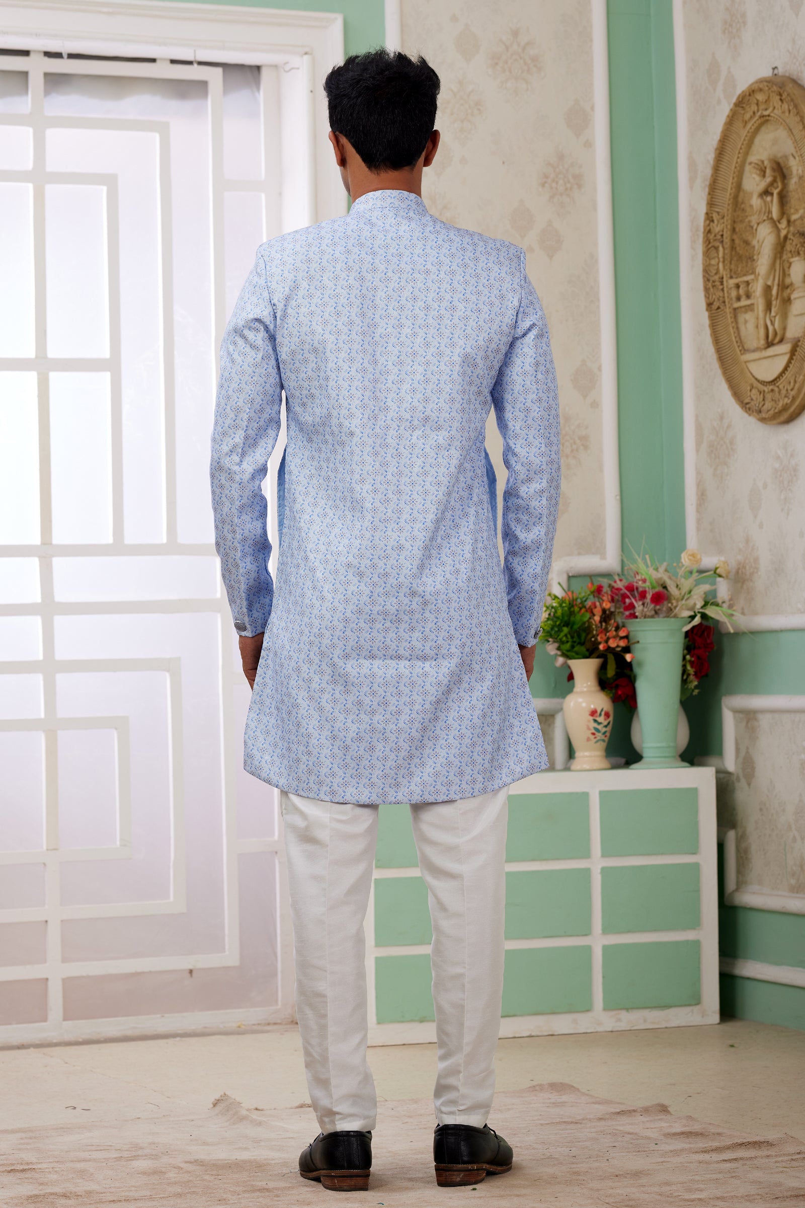 Indian Mens Designer Wedding Bollywood Party Wear Traditional Semi Indo Western