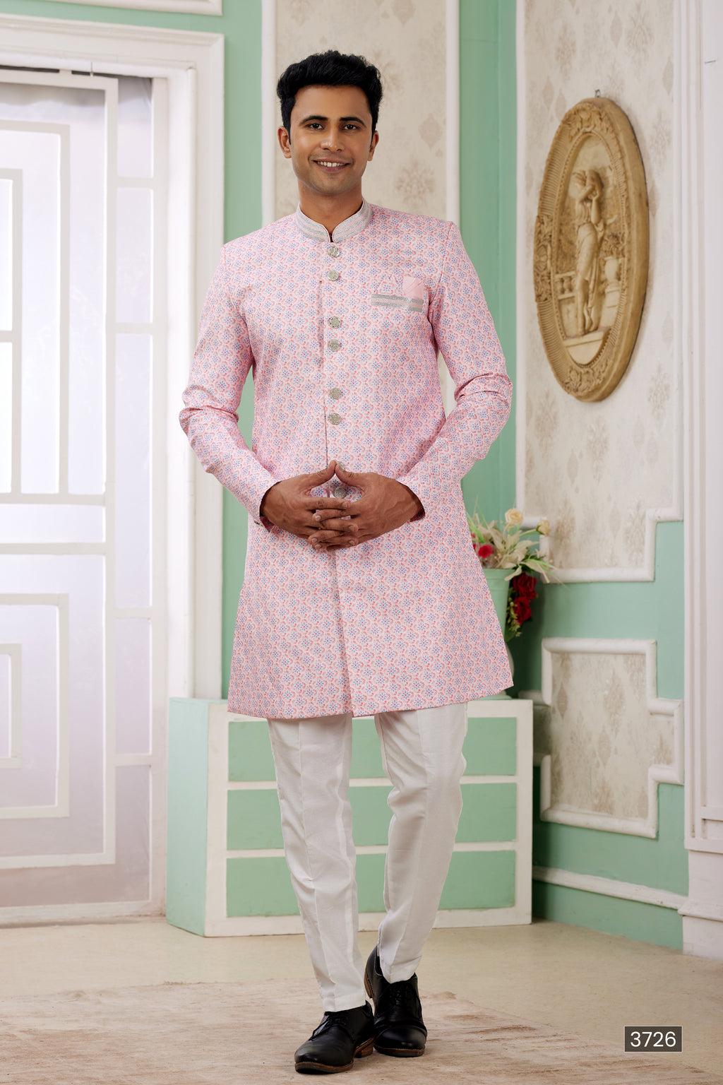 Indian Mens Designer Wedding Bollywood Party Wear Semi Indo Western