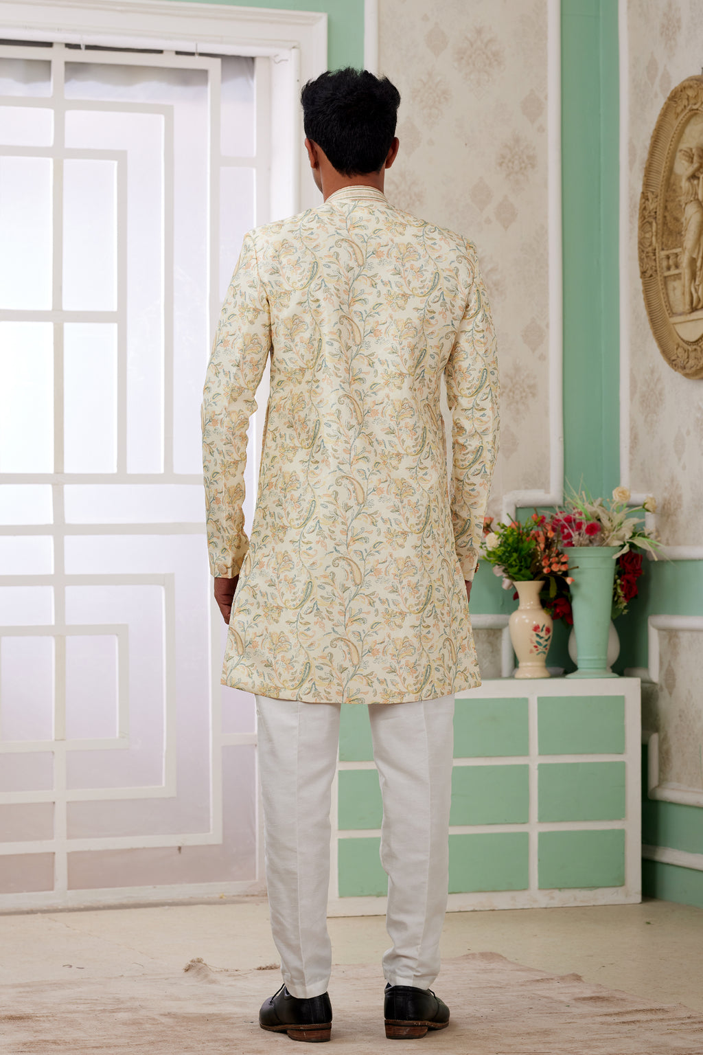 Indian Mens Designer Eid Bollywood Wear Semi Indo Western Dress India