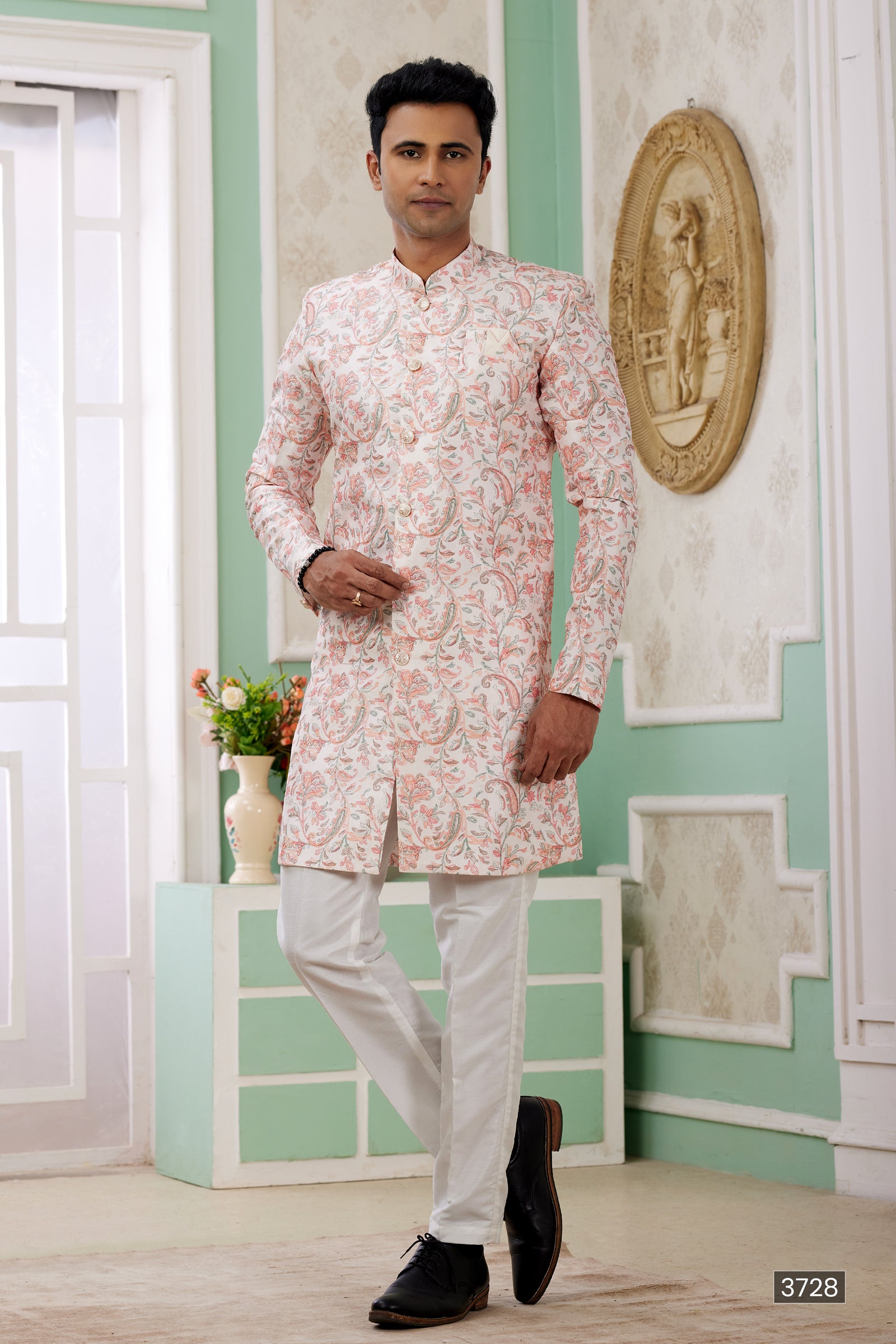 Indian Mens Designer Wedding Bollywood Wear Semi Indo Western India
