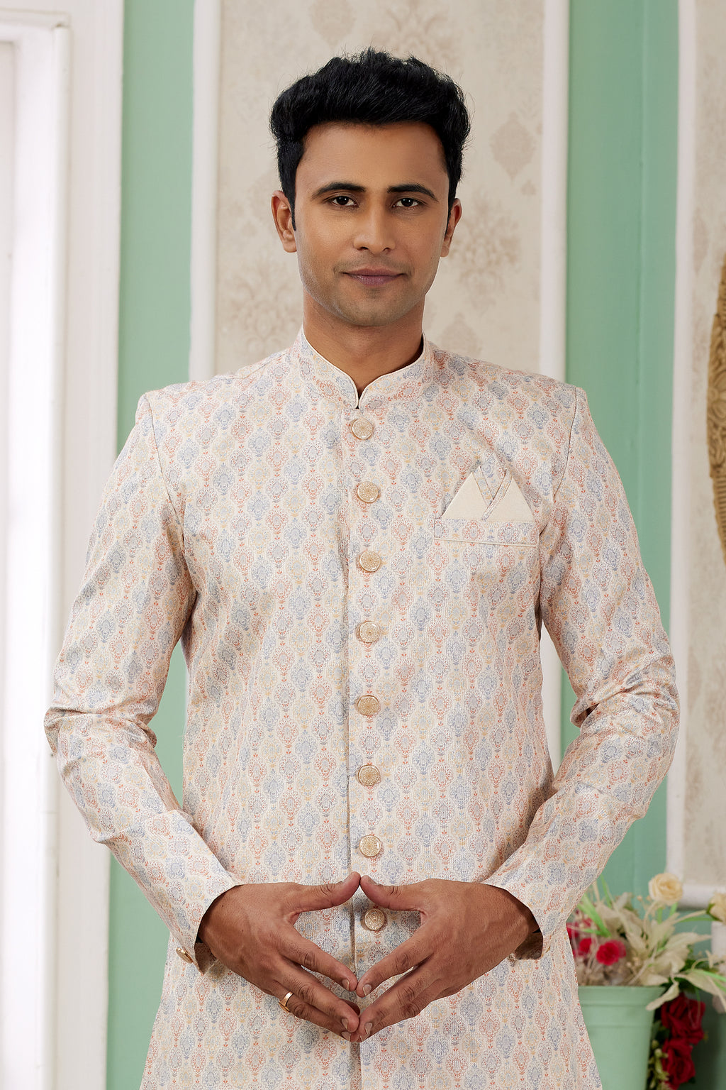 Indian Mens Designer Wedding Bollywood Wear Traditional Wear Semi Indo Western