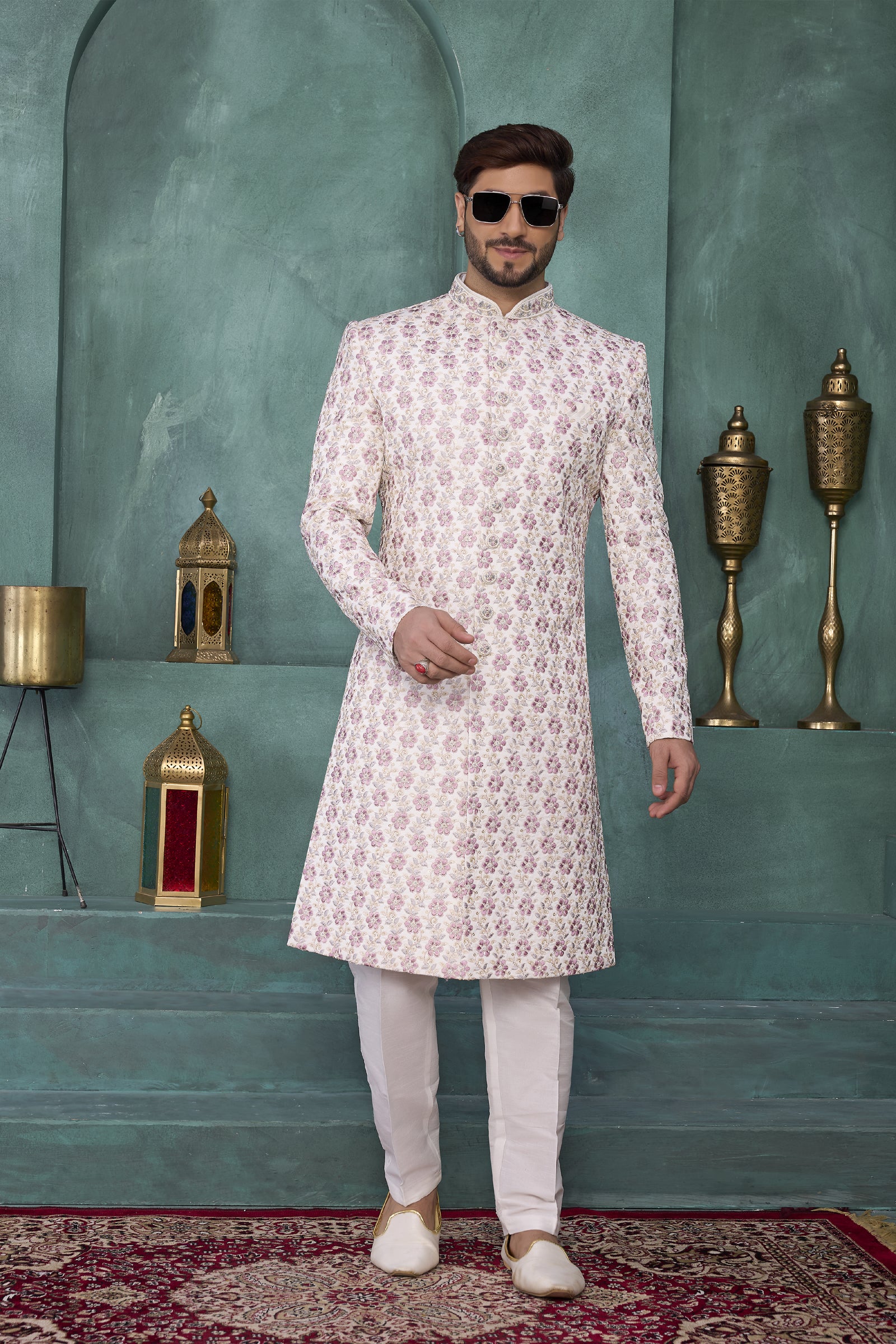 Indian Mens Wedding Bollywood Party Wear Traditional Sherwani