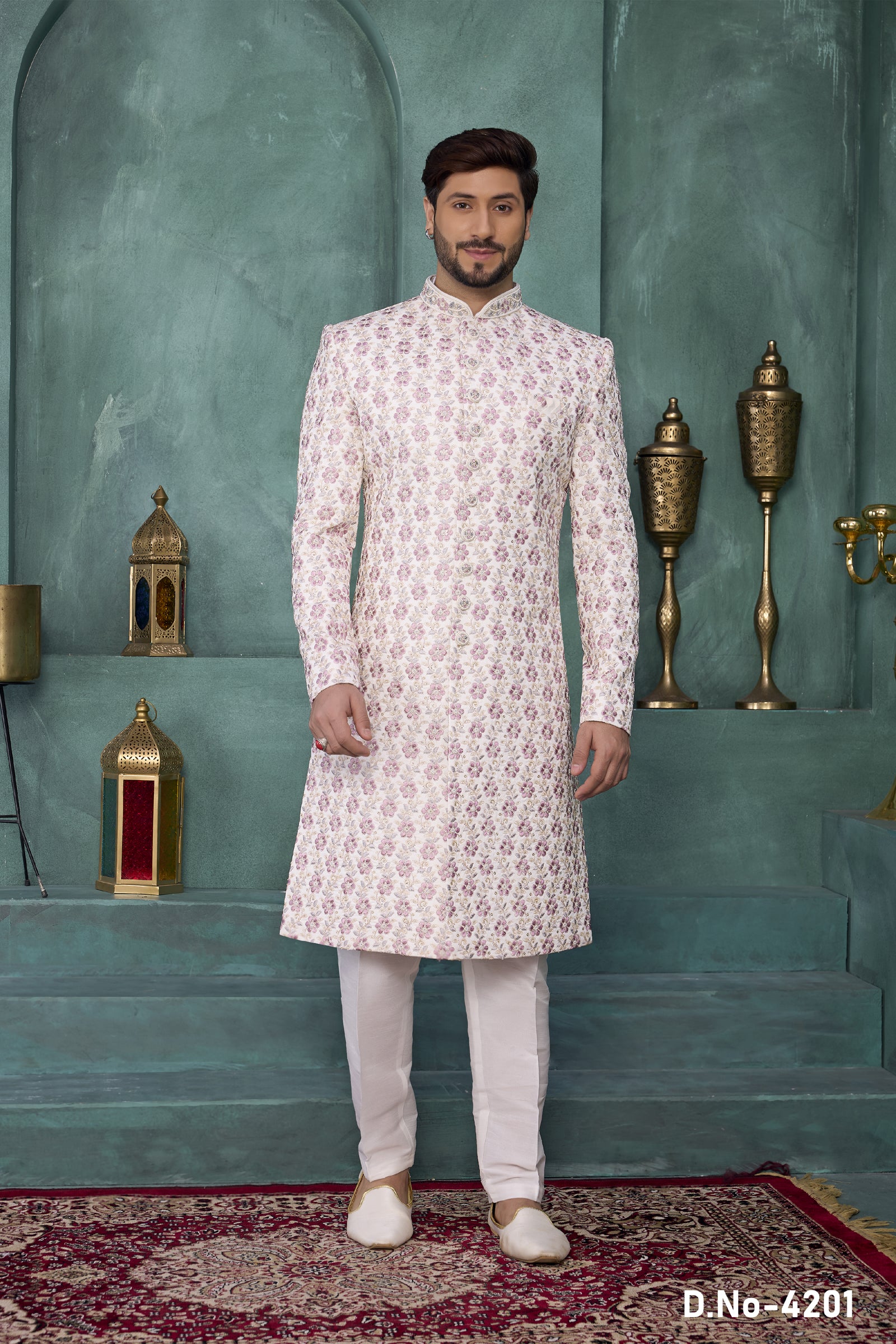 Indian Mens Wedding Bollywood Party Wear Traditional Sherwani
