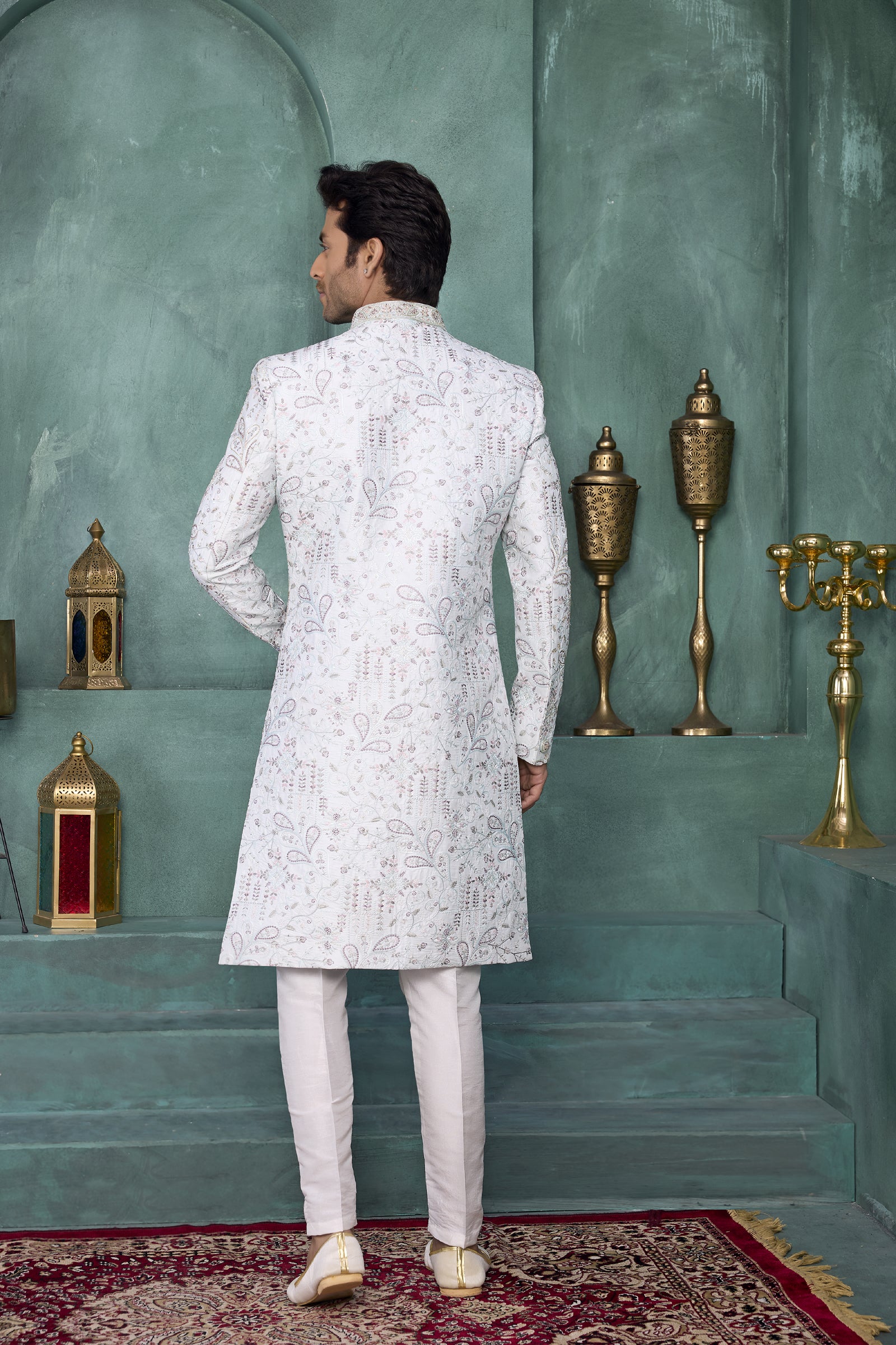 Indian Mens Wedding Bollywood Wear Traditional Sherwani Dress India