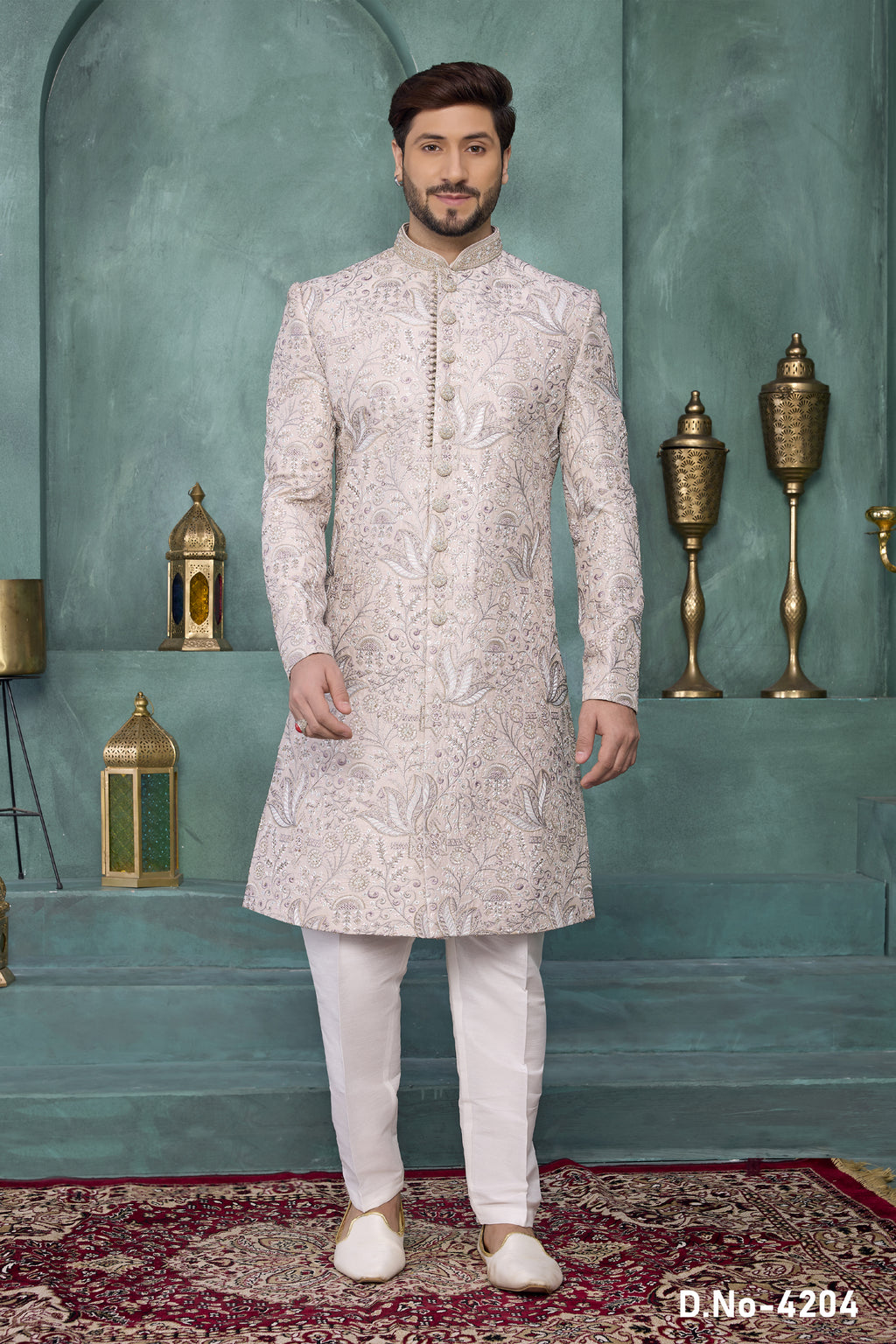 Indian Mens Designer Wedding Bollywood Wear Traditional Sherwani