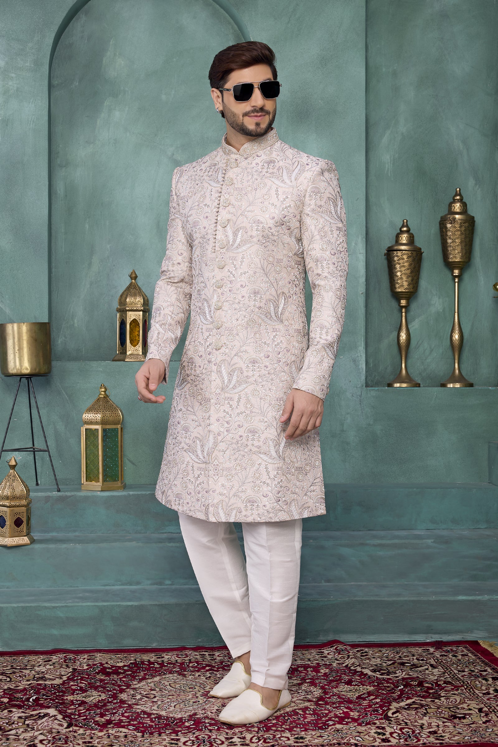 Indian Mens Designer Wedding Bollywood Wear Traditional Sherwani