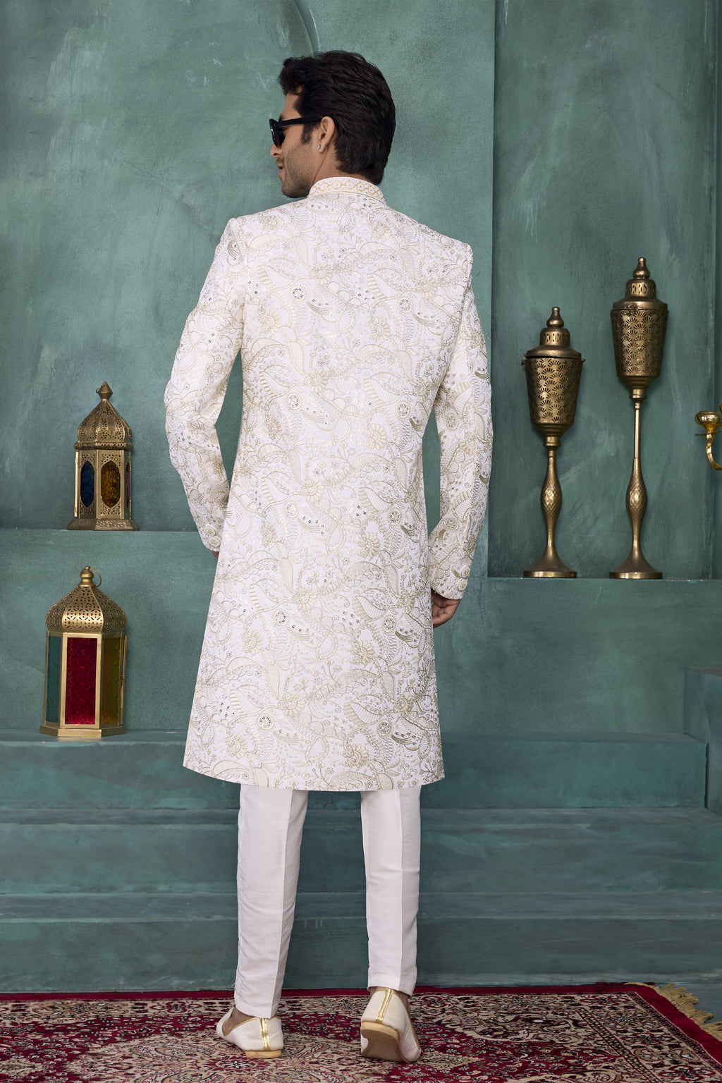 Indian Mens Designer Wedding Bollywood Wear Traditional Sherwani India