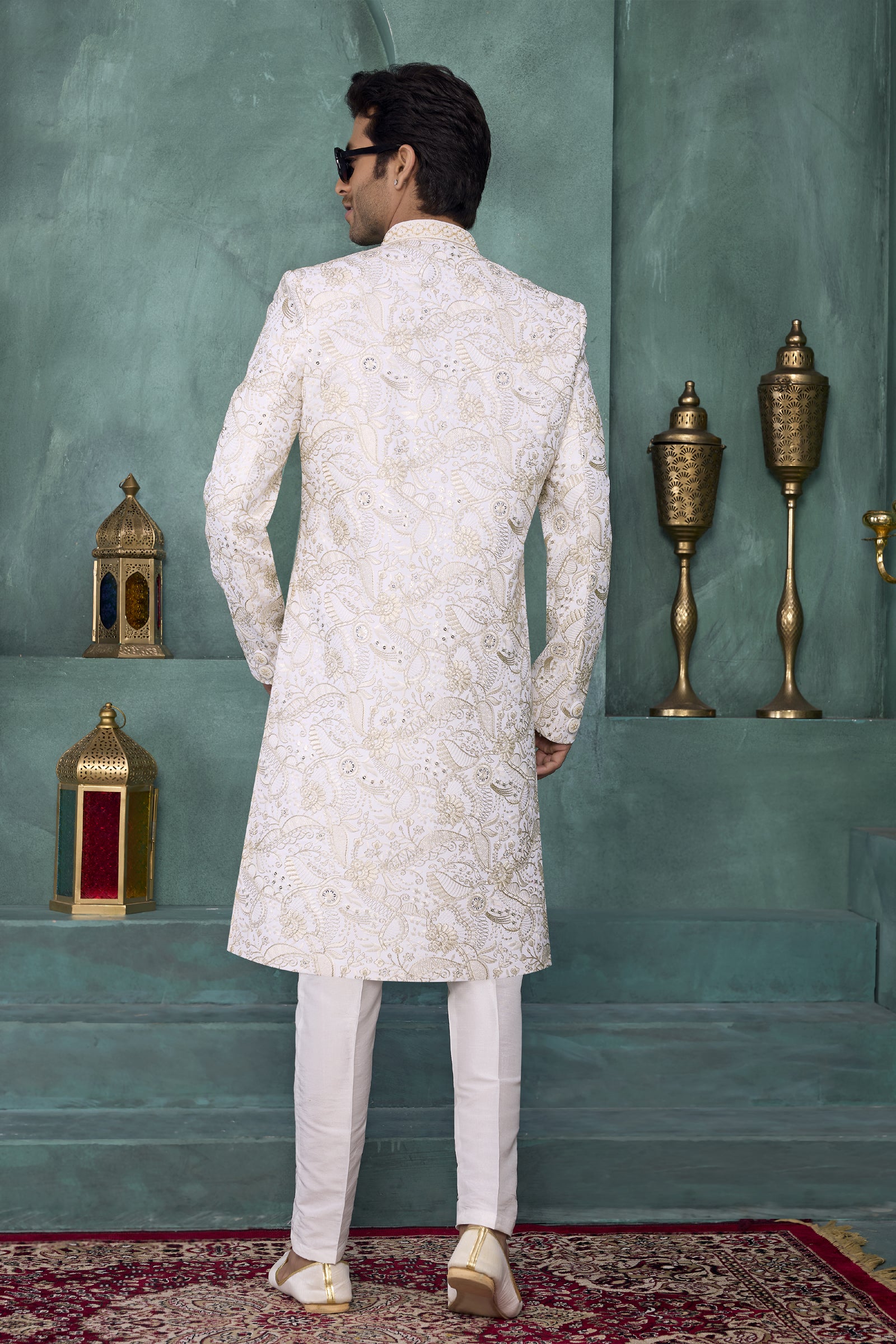 Indian Mens Designer Wedding Bollywood Wear Traditional Sherwani India