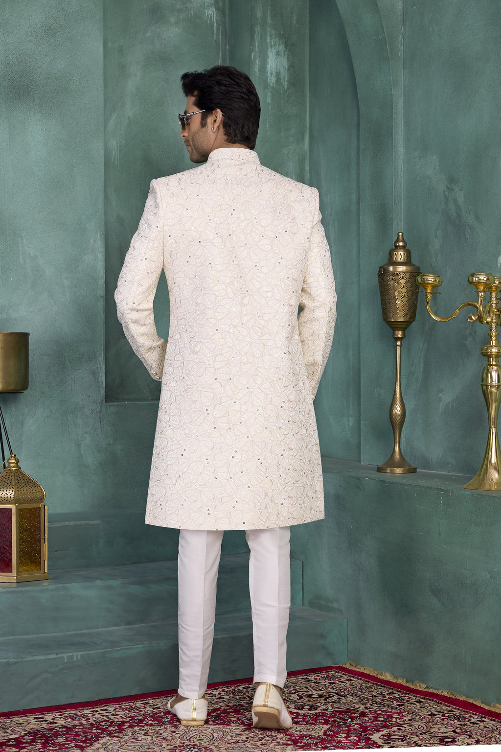 Indian Mens Designer Wedding Bollywood Wear Traditional Sherwani Clothing India