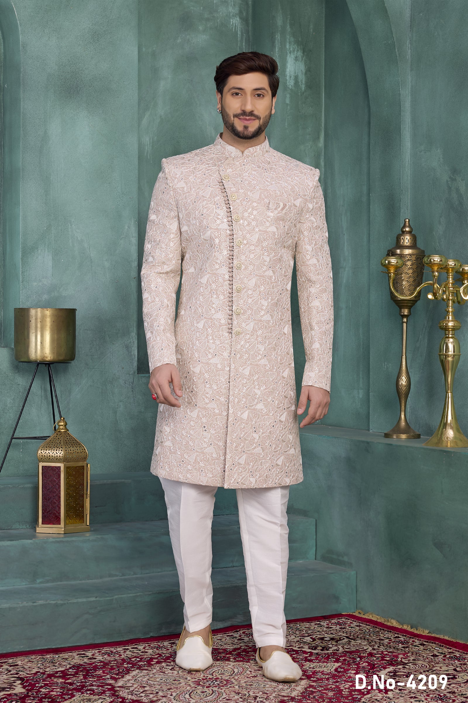 Mens Wedding Bollywood Party Wear Traditional Sherwani India